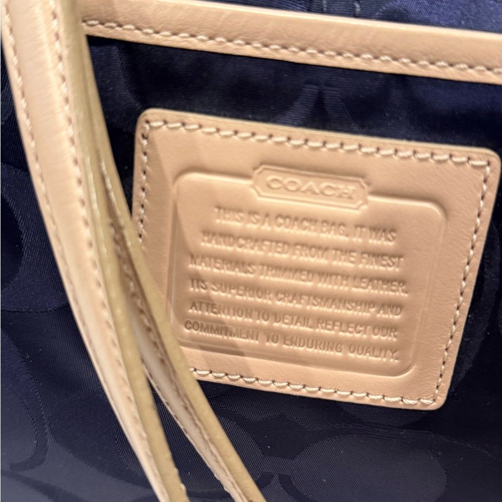 Coach Navy Blue Medium Size Satchel - Picture 7 of 10